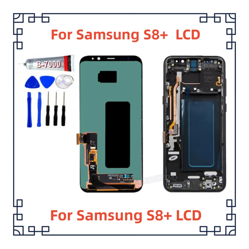 Ｚ S8 ÷ S8 + LCD ÷ ġ г Ÿ G955, G955F, G955FD, G955F, G955,   ũ, 100% ׽Ʈ Ϸ, 6.2 ġ